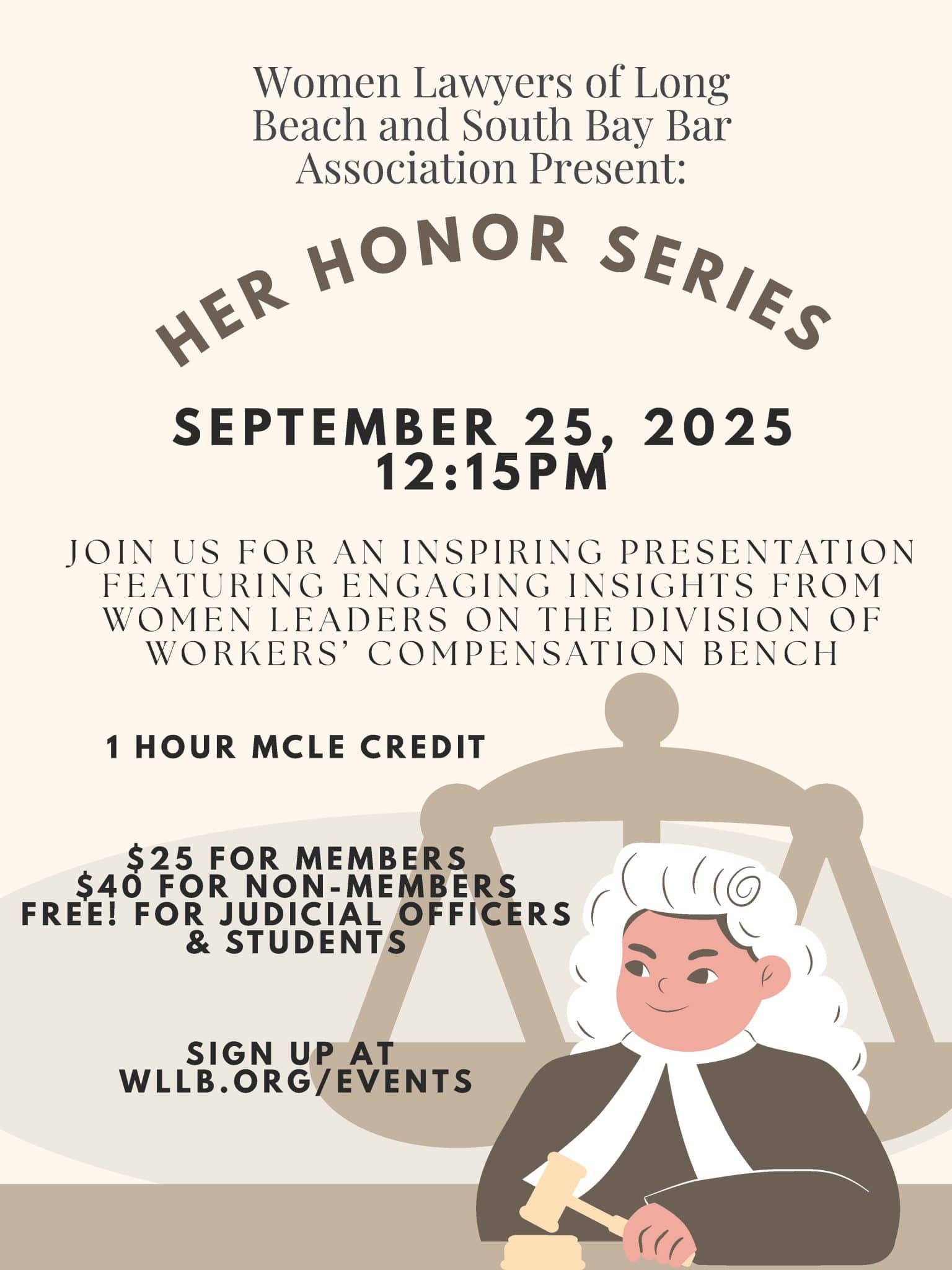 Her Honor Series - September 25 @ 1215pm